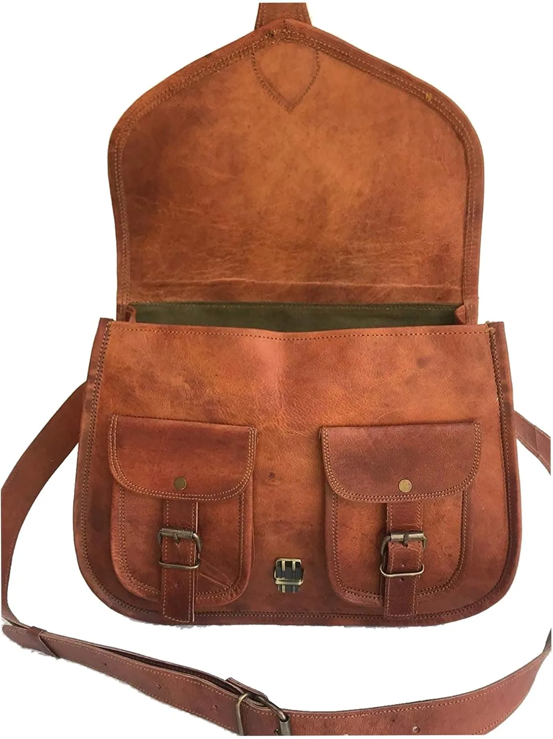 14 Inch Leather Purse Women Shoulder Bag Crossbody Satchel Ladies Tote Travel Purse Genuine Leather