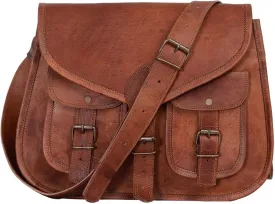14 Inch Leather Purse Women Shoulder Bag Crossbody Satchel Ladies Tote Travel Purse Genuine Leather