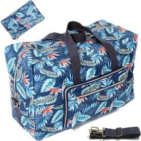 22" Foldable Large Travel Duffel Duffle Bag Sports Gym Tote Bag For Women Overnight Carryon Weekend Bag Shoulder Bag Water Resistant