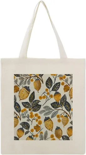 Acorns Grey Tote Bag for Women for Shopping Grocery Work Autumn Harvest Thanksgiving Travel Beach Bag