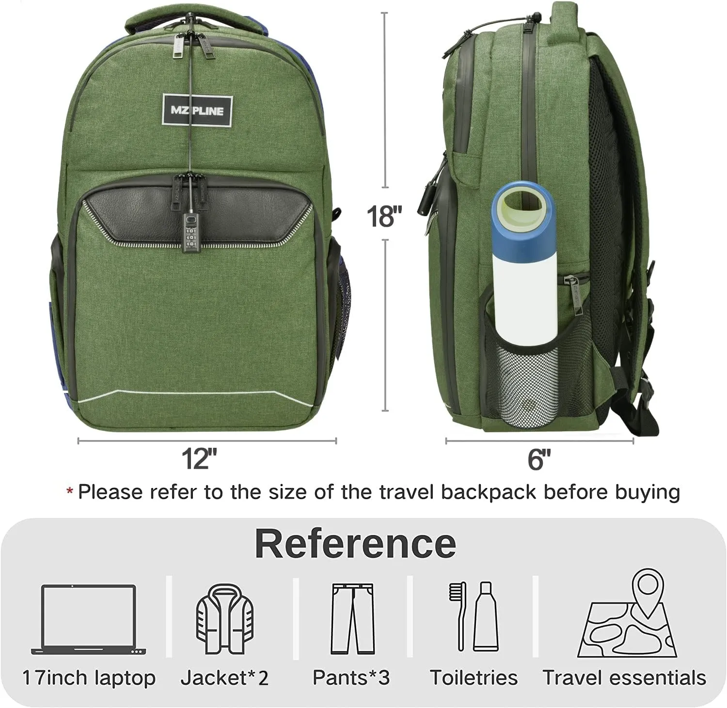 Backpack Bag Anti Theft Business Laptop Backpack with Lock,Large Daypack Travel bags for College Men & Women Travel