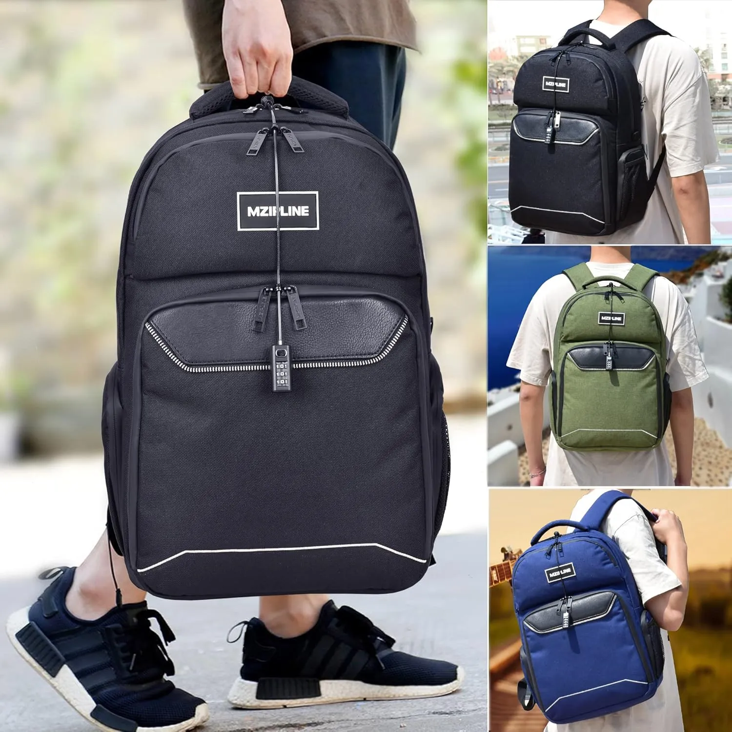 Backpack Bag Anti Theft Business Laptop Backpack with Lock,Large Daypack Travel bags for College Men & Women Travel