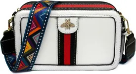 Beatfull Designer Bee Crossbody Purse for Women PU Leather Shoulder Handbag Camera Clucth