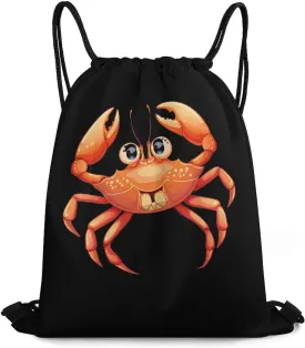 Boston Crab Travel Drawstring Bag Waterproof String Backpack Gym Sackpack Sport Bag