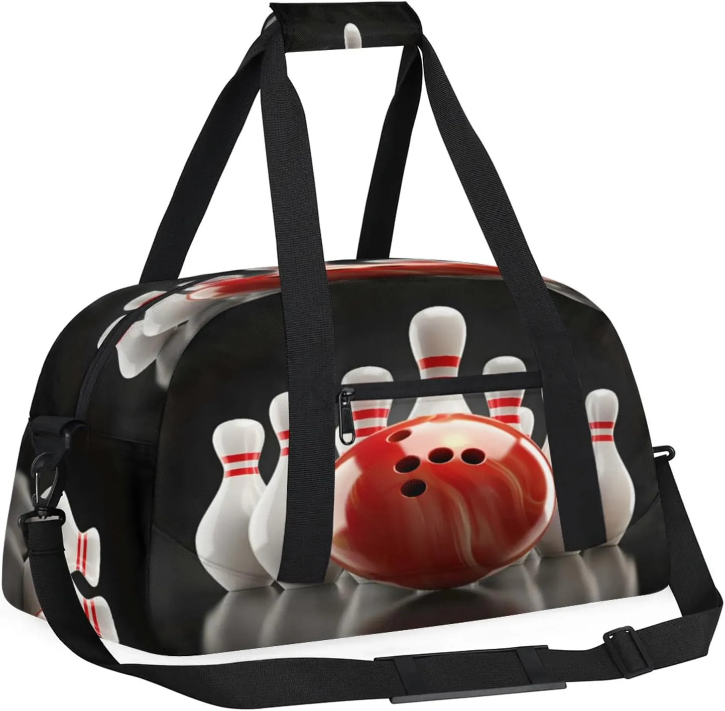 Bowling Ball Gym Bag for Women Men, Sports Travel Duffel Bag Lightweight Workout Bag Carry On Overnight Weekender Bag