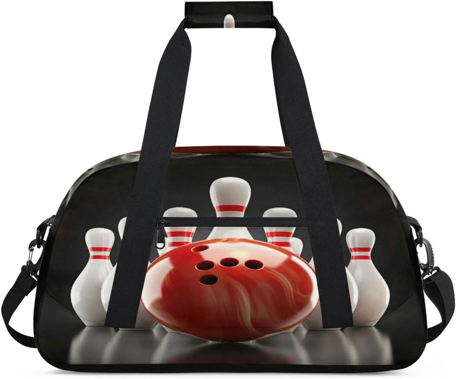Bowling Ball Gym Bag for Women Men, Sports Travel Duffel Bag Lightweight Workout Bag Carry On Overnight Weekender Bag