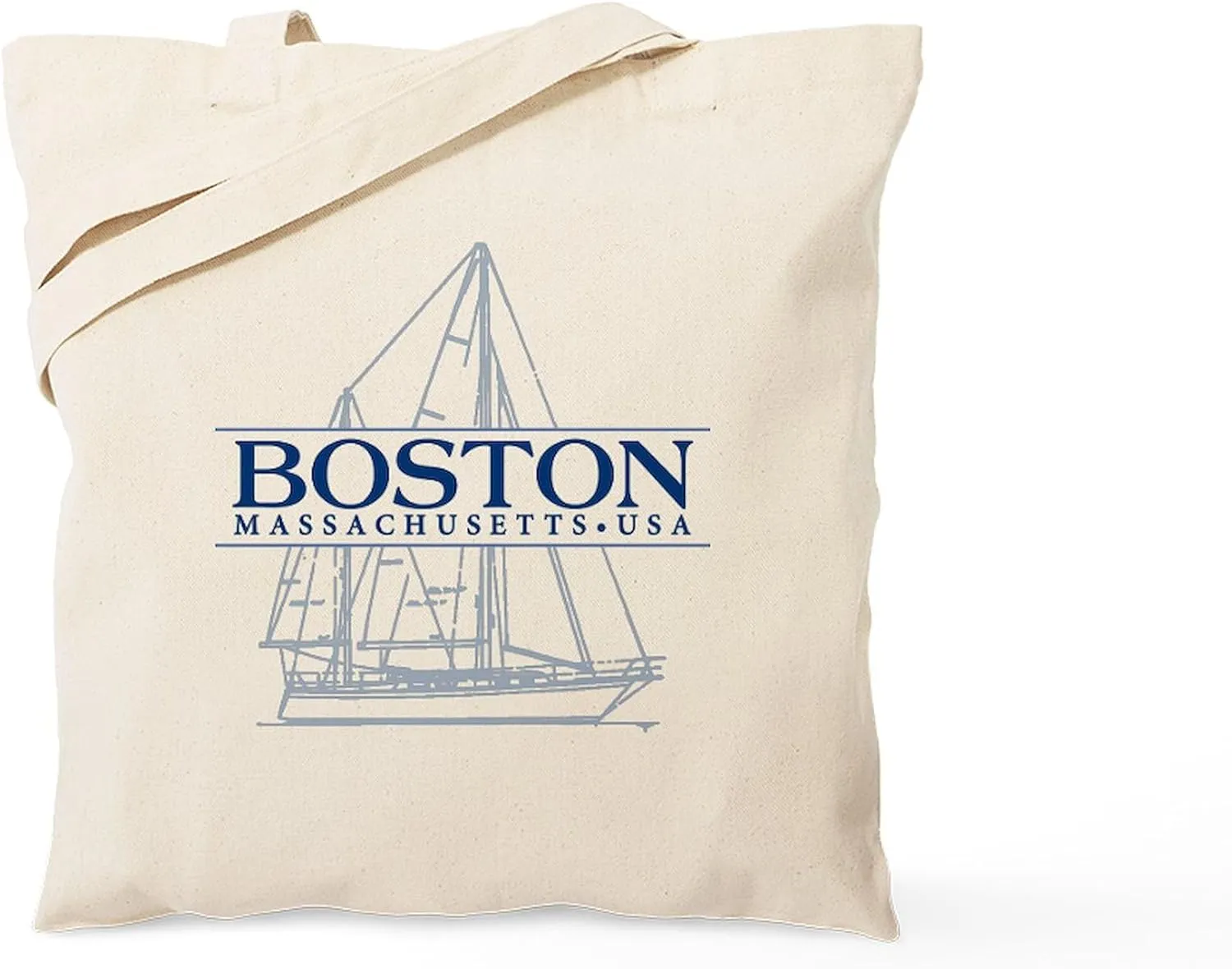 CafePress Boston Tote Bag Natural Canvas Tote Bag, Reusable Shopping Bag
