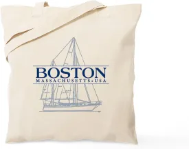 CafePress Boston Tote Bag Natural Canvas Tote Bag, Reusable Shopping Bag