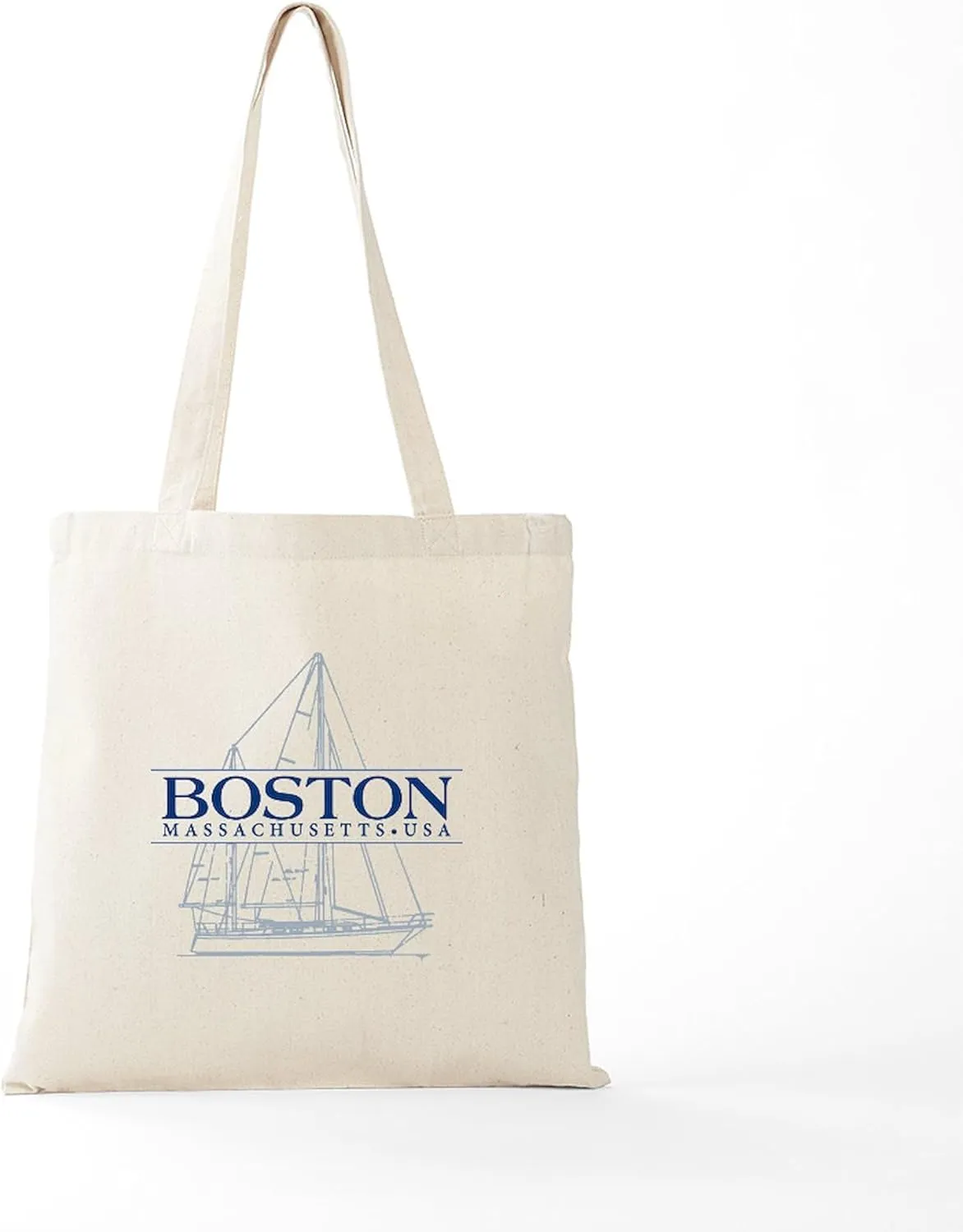 CafePress Boston Tote Bag Natural Canvas Tote Bag, Reusable Shopping Bag