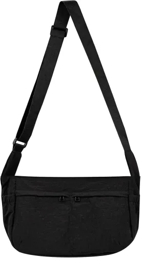 Canvas Crossbody Bag for Women, Shoulder Bag with Pockets, Casual Travel Messenger Bag