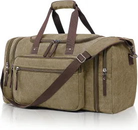 Canvas Duffle Bag for Travel 45L Duffel Overnight Weekender Bag