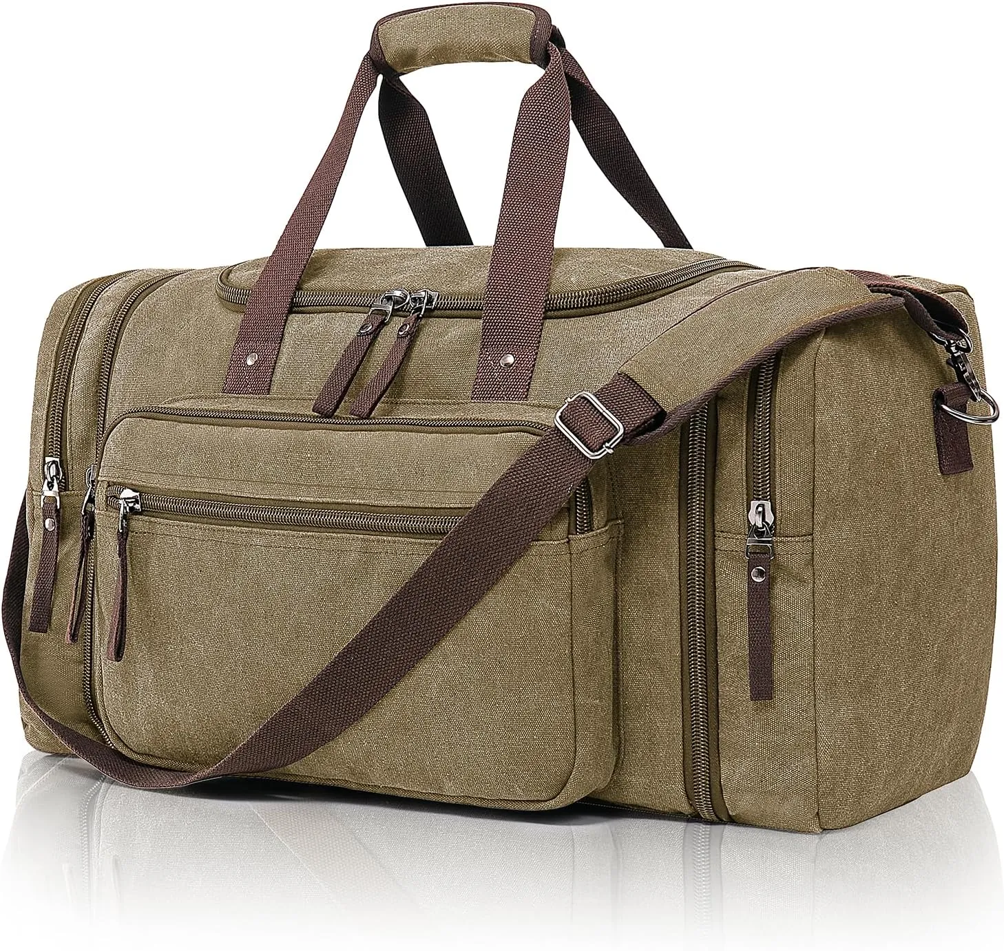 Canvas Duffle Bag for Travel 45L Duffel Overnight Weekender Bag