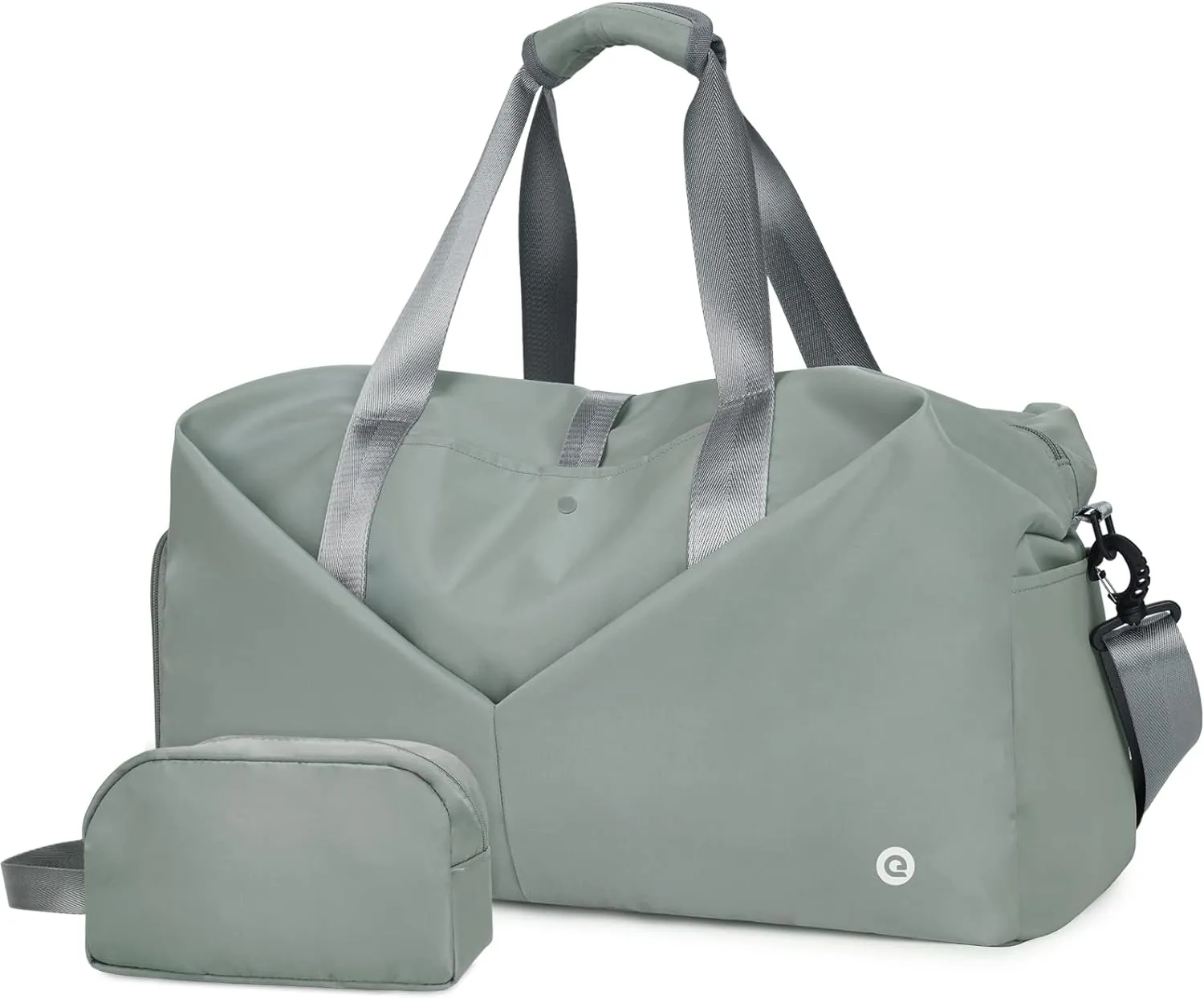 Ceneda 20" Gym Duffel Bag with Wet Pocket Shoes Compartment Portable Overnight Weekender Bag Travel bag Yoga Bag for Women (Celadon)
