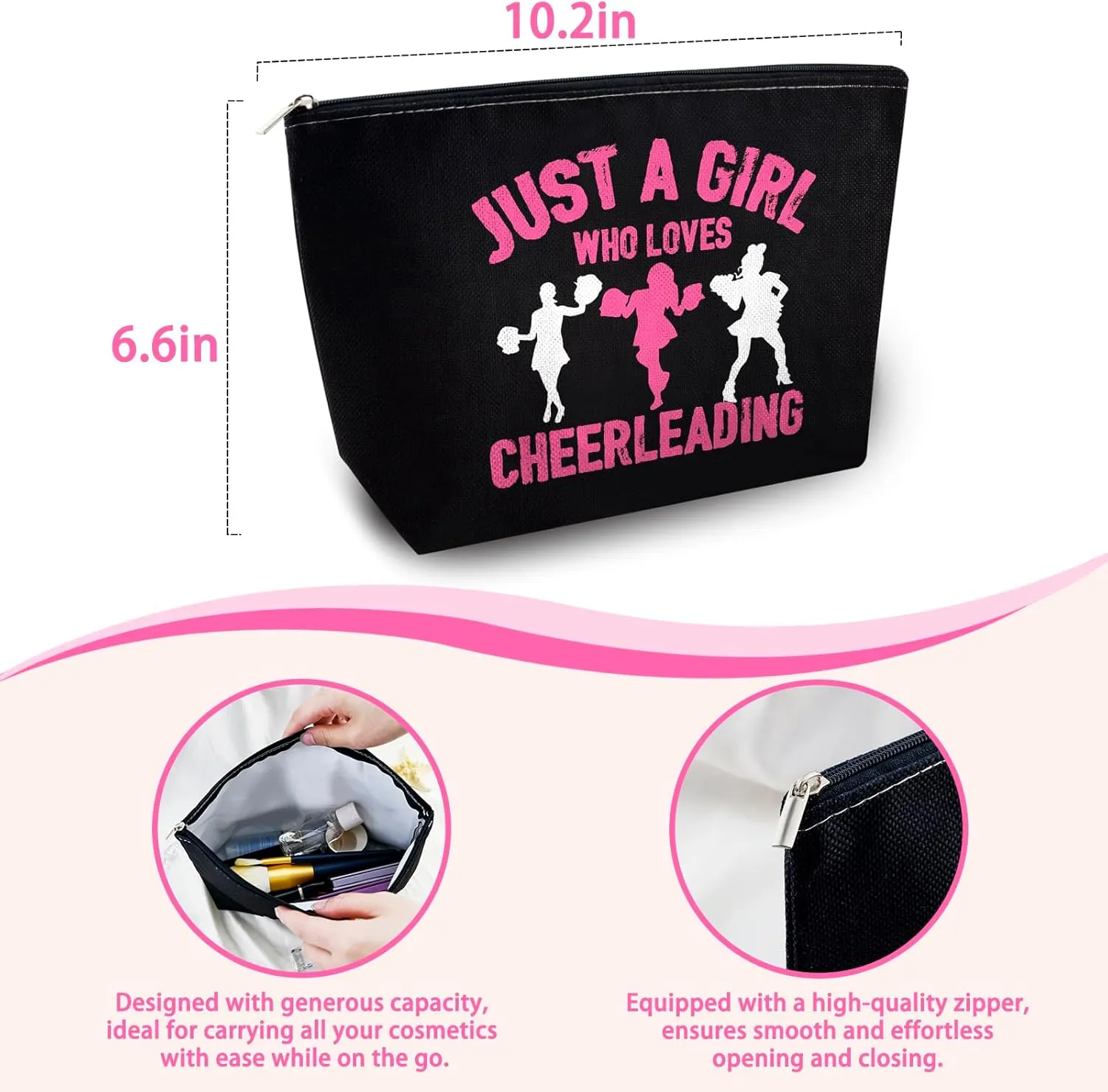 Cheer Makeup Bag Cheer Stuff Cheerleader Gifts Cheer Gifts Cheer Bags for Cheerleaders Cheerleading Stuff Cheer Bag Cheerleader Bag Cheer Cosmetic Bag Cheerleading Bag Cheer Coach Gift