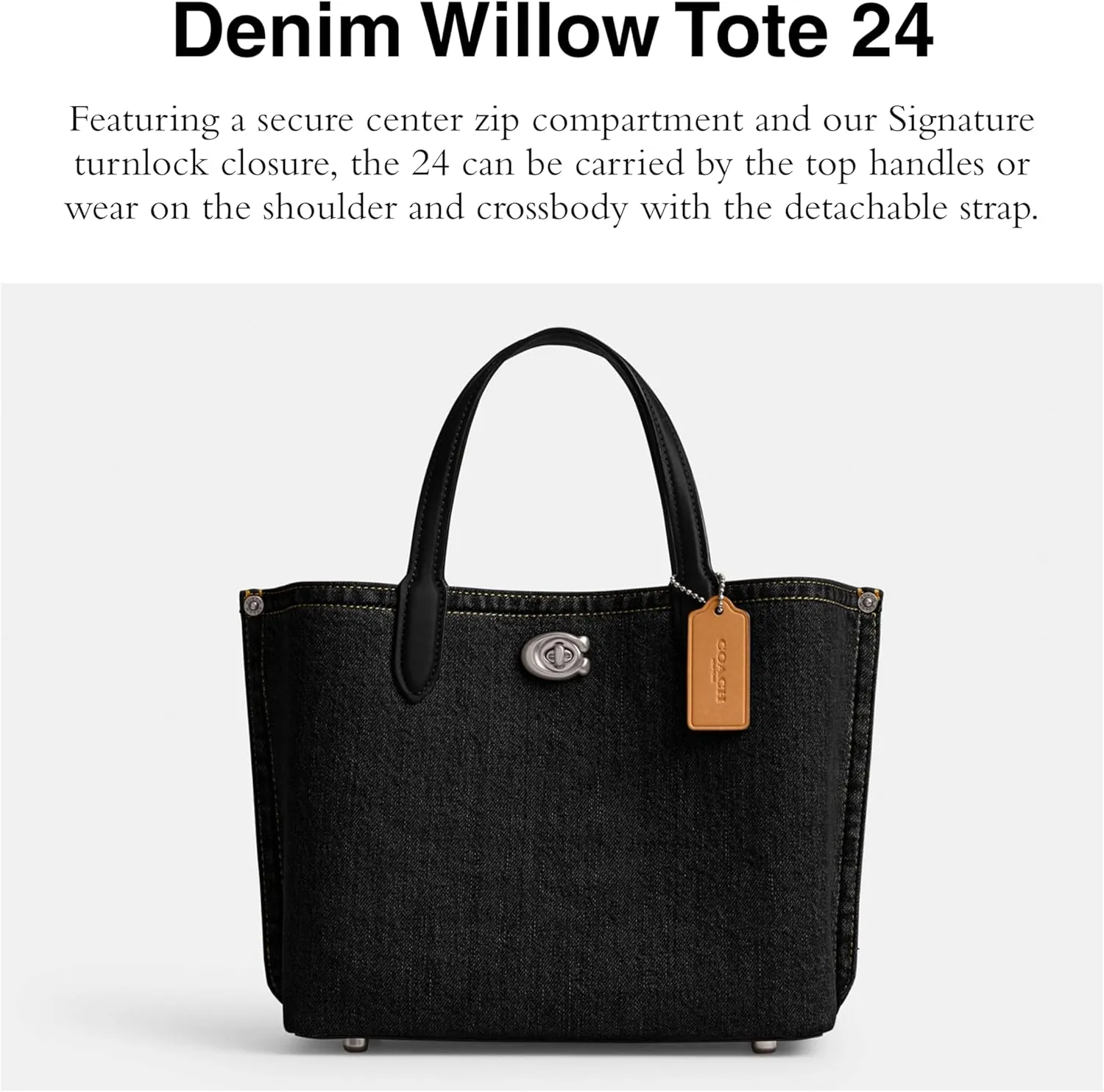 Coach Women's Denim Willow Tote 24