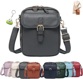 Collaborate Crossbody Leather Bag, Collaboraten 1 Crossbody Leather Bag, Anti-Theft Retro Design, Large Capacity for Women