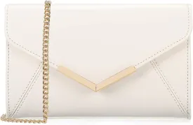 DEXMAY Women Envelope Evening Clutch Handbag Faux Patent Leather Foldover Clutch Bag Formal Purse