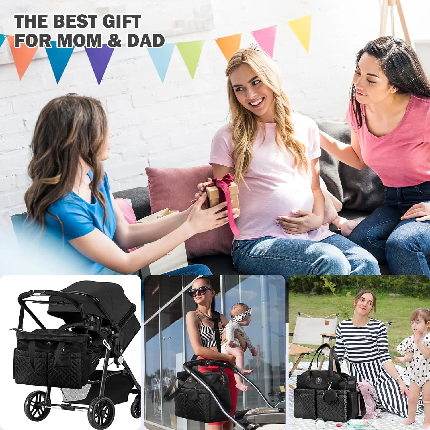 Diaper Bag Tote: Large Tote Baby Bag Boy Diaper Bag Stylish Girl Diaper Bag,Shoulder Mommy Bag