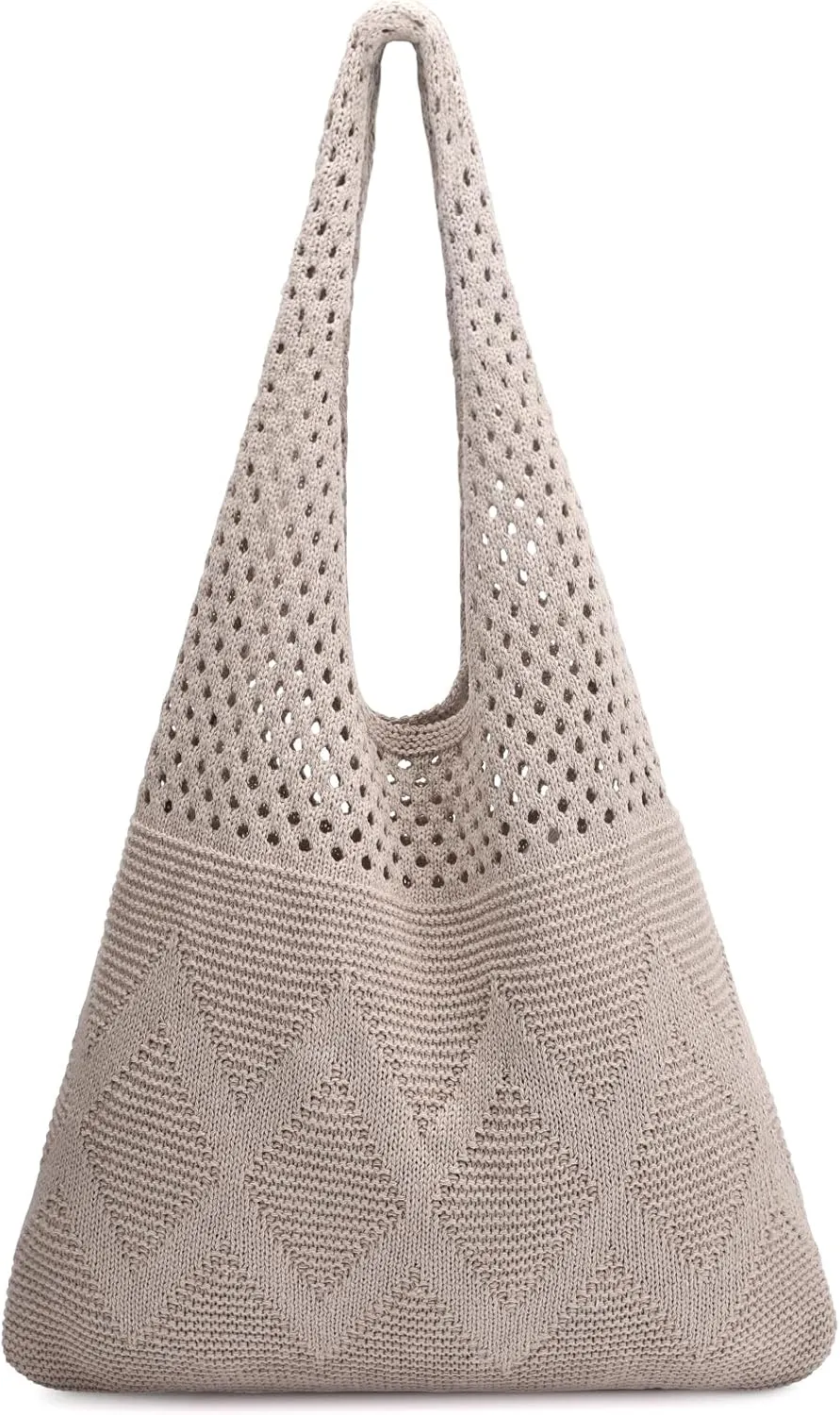 EIMMBD Crochet Bags for Women Beach Totes Bags Aesthetic Summer Tote Shoulder Hippie Bag Knit Bag