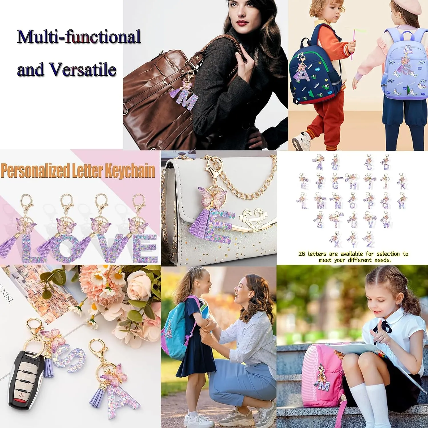Fanny Pack for Women and Men,Mini Black Belt Bag,Fashionable Small Waist Pack Crossbody Bag and Initial Letter Butterfly Keychains for Traveling,Running,Hiking,Jogging,Cycling (Belt Bag-M)