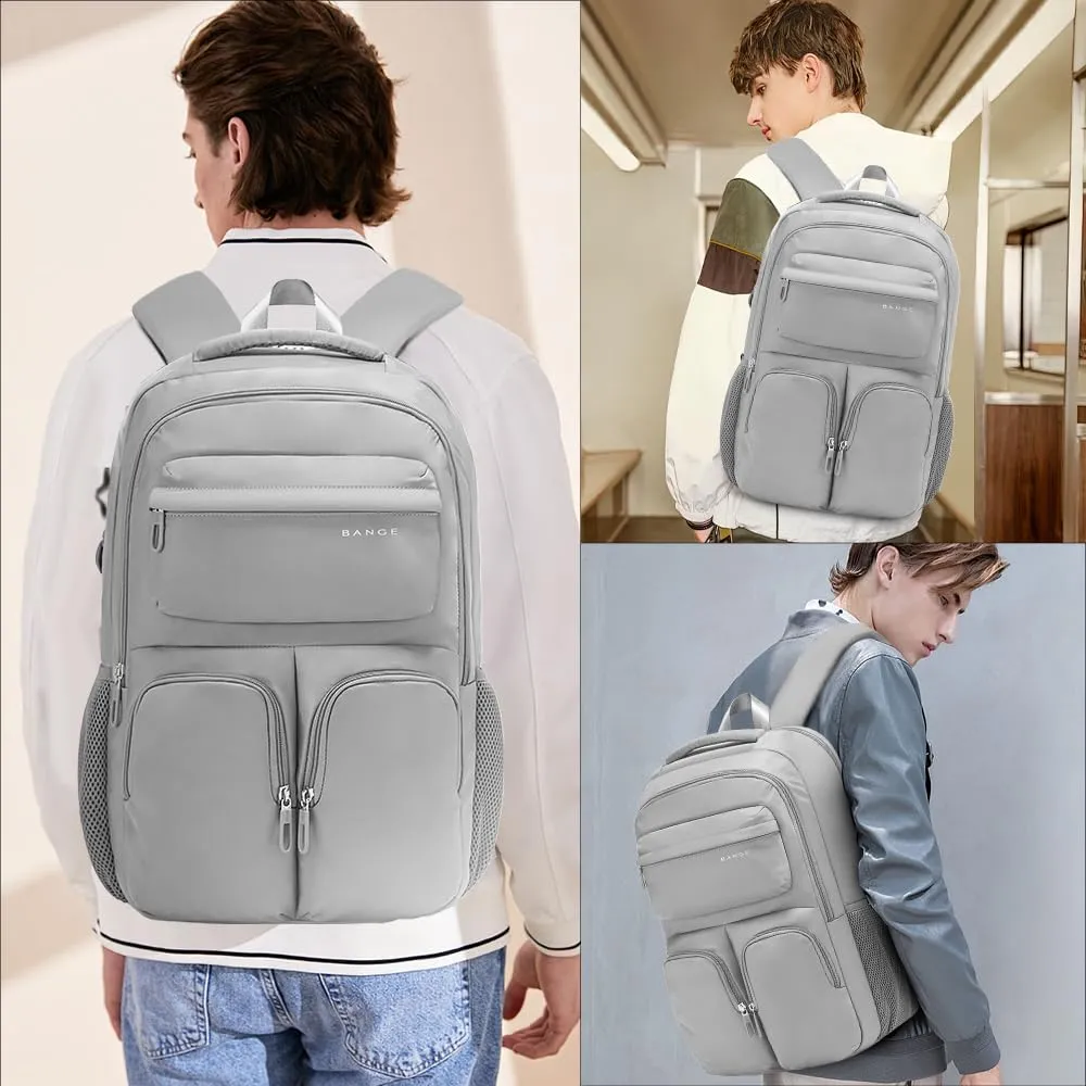 FUTURE AESTHETICS Travel Backpack for Womenmen, College Backpack Bag, Hiking Backpack,Waterproof Carry On Backpack Business Backpack (Grey)