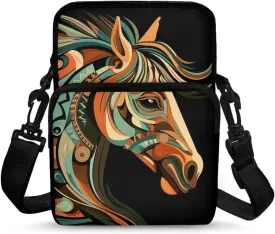 Girls Crossbody Shoulder Bag with Zipper, 2 Layer Messenger Bags for Women Men