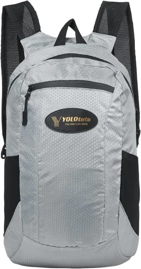 Hiking Daypacks for Women Waterproof Backpacks 15L Lightweight Packable Men Small Outdoor Sports Fan Multipurpose Travel Camping Bags Light Grey