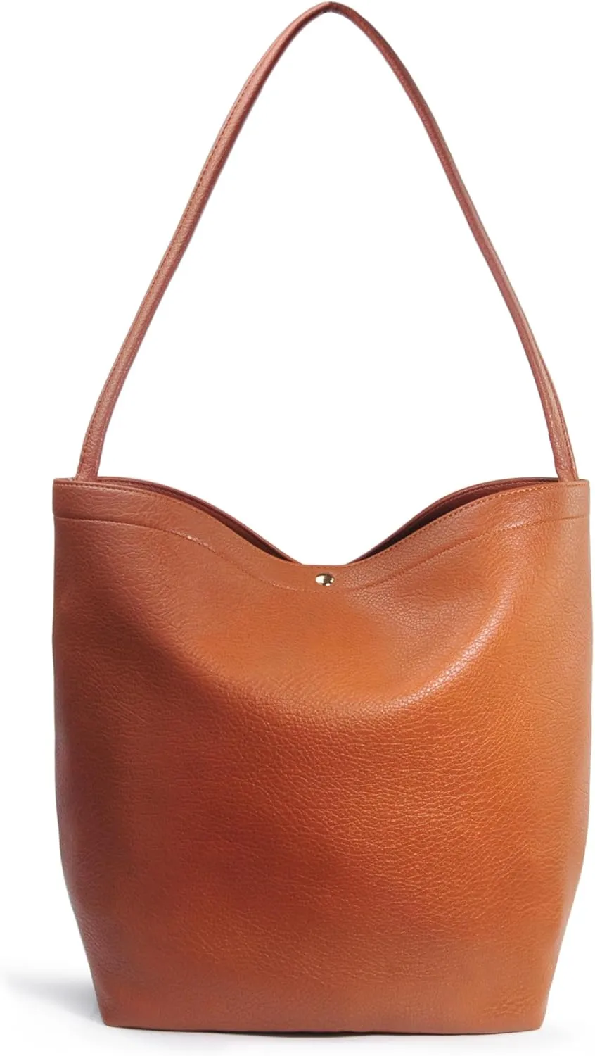 Hobo Bags for Women Vegan Leather Bucket Bags Minimalist Shoulder Handbag
