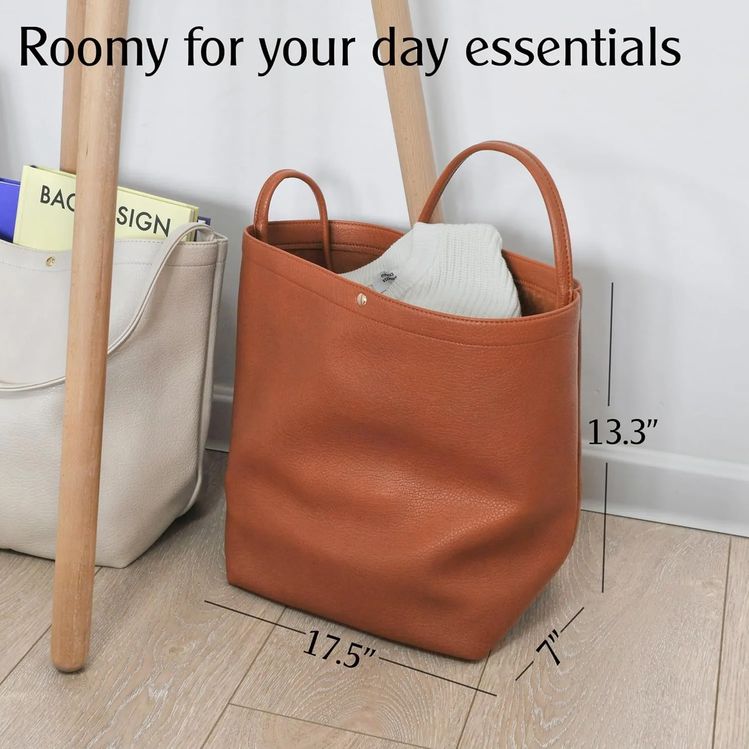 Hobo Bags for Women Vegan Leather Bucket Bags Minimalist Shoulder Handbag