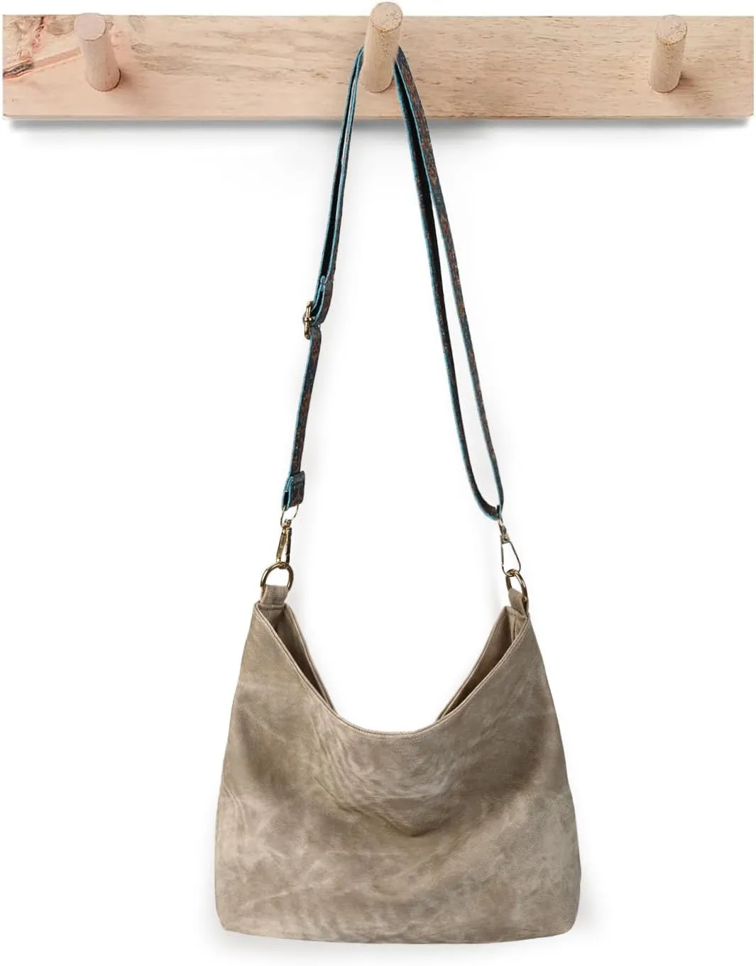 Hobo Crossbody Bags for Women Slouchy Shoulder Bags with Retro Strap Small Vegan Leather Purses for Work, Travel