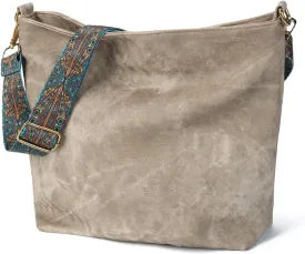 Hobo Crossbody Bags for Women Slouchy Shoulder Bags with Retro Strap Small Vegan Leather Purses for Work, Travel