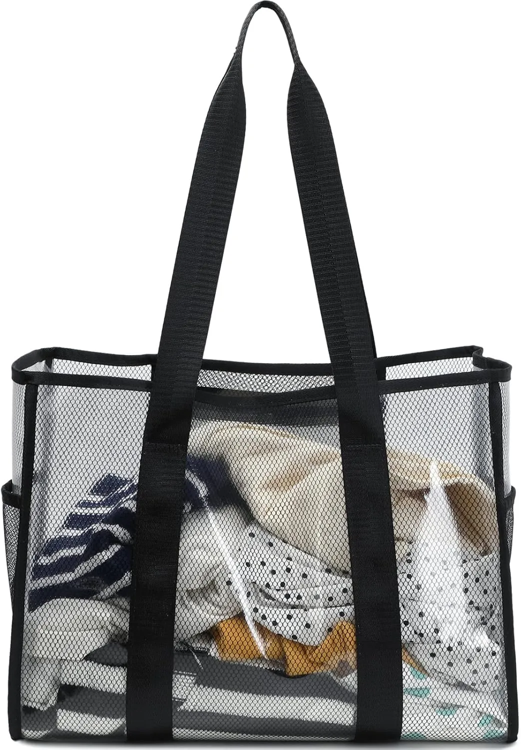 JIANYA Beach Bag, Tip-Proof Waterproof Pool Bag Shoulder Bag with Pockets for Work, Travel, Gym, Beach & Pool