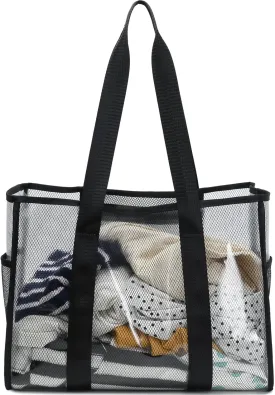 JIANYA Beach Bag, Tip-Proof Waterproof Pool Bag Shoulder Bag with Pockets for Work, Travel, Gym, Beach & Pool
