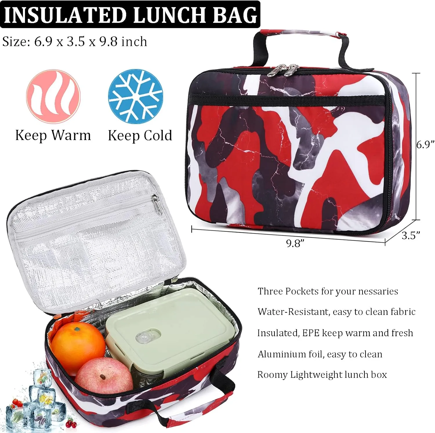 JIANYA Boy/Girl School Backpack Set Camouflage Bookbags School Bags for Elementary Middle School