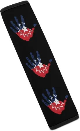 Juneteenth Flag Palm Print Fashion Car Seat Belt Cover Pad for Shoulder Bag Camera Soft Comfort Accessories 1PCS