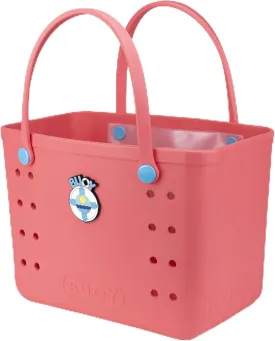 Large Rubber Tote Bag With Waterproof Zipper Pocket | Easy To Clean EVA Rubber Beach Bag With Holes | Beach Bags For Women