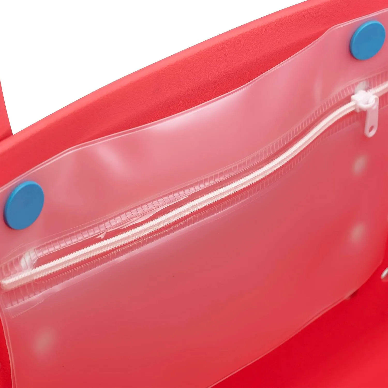 Large Rubber Tote Bag With Waterproof Zipper Pocket | Easy To Clean EVA Rubber Beach Bag With Holes | Beach Bags For Women