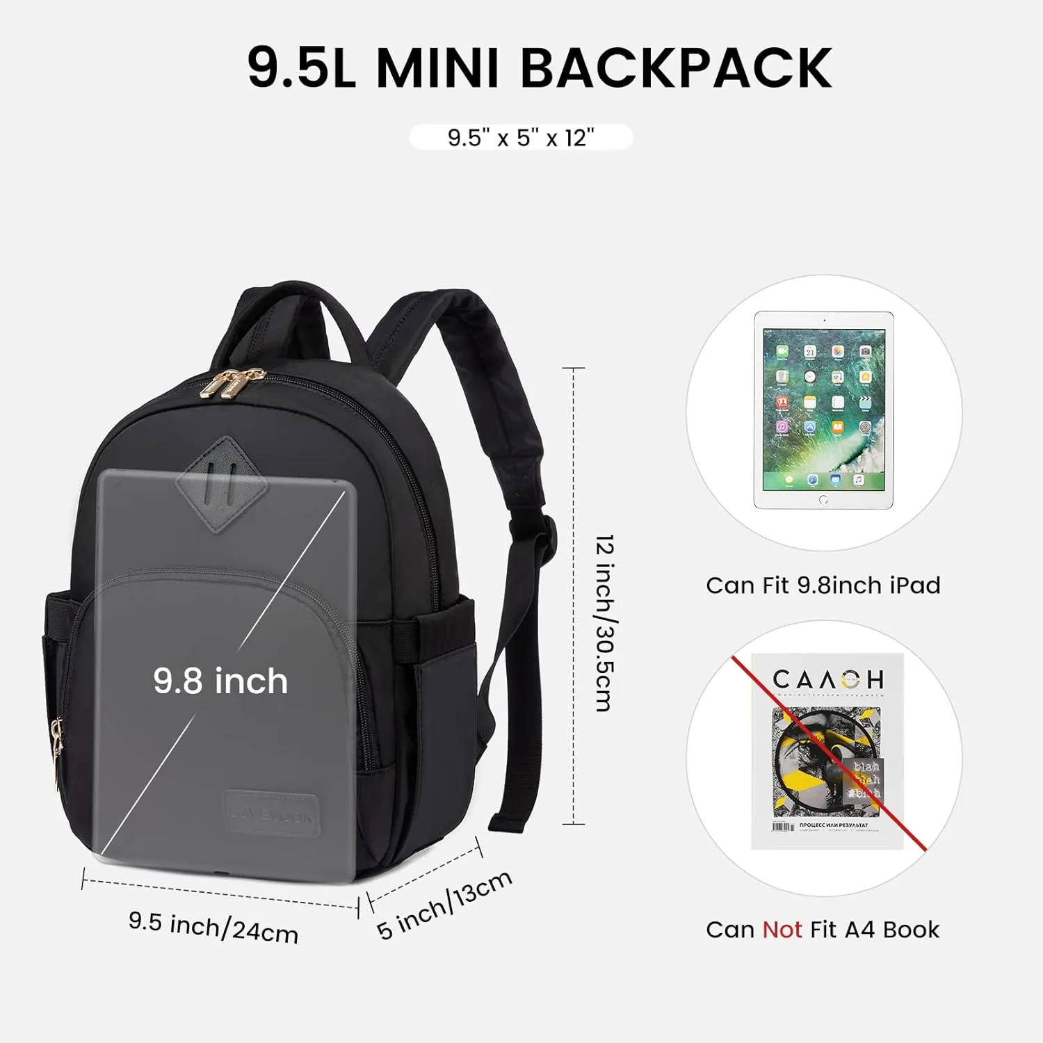 LOVEVOOK Mini Backpack for Women Light Weight Small Waterproof Backpack Purses Daily Backpack