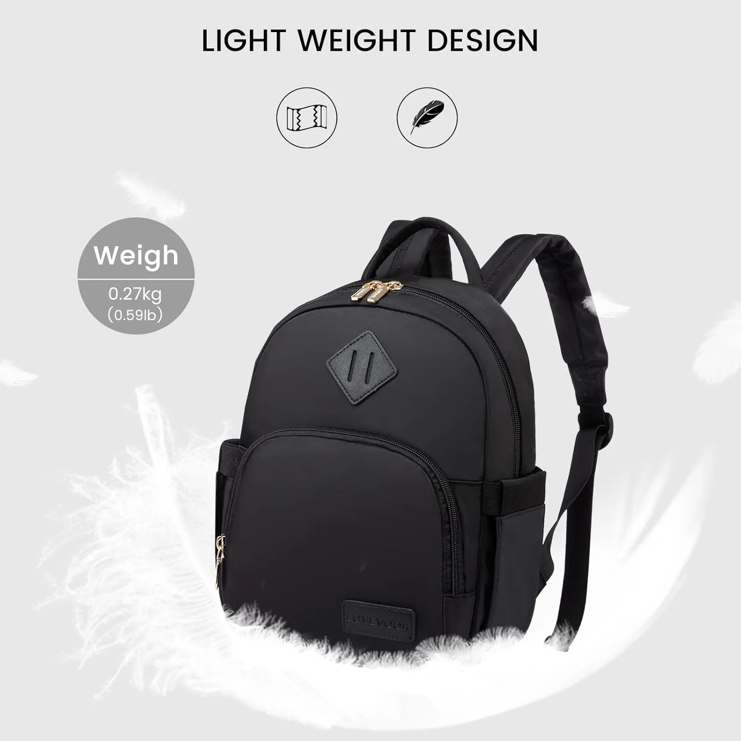 LOVEVOOK Mini Backpack for Women Light Weight Small Waterproof Backpack Purses Daily Backpack