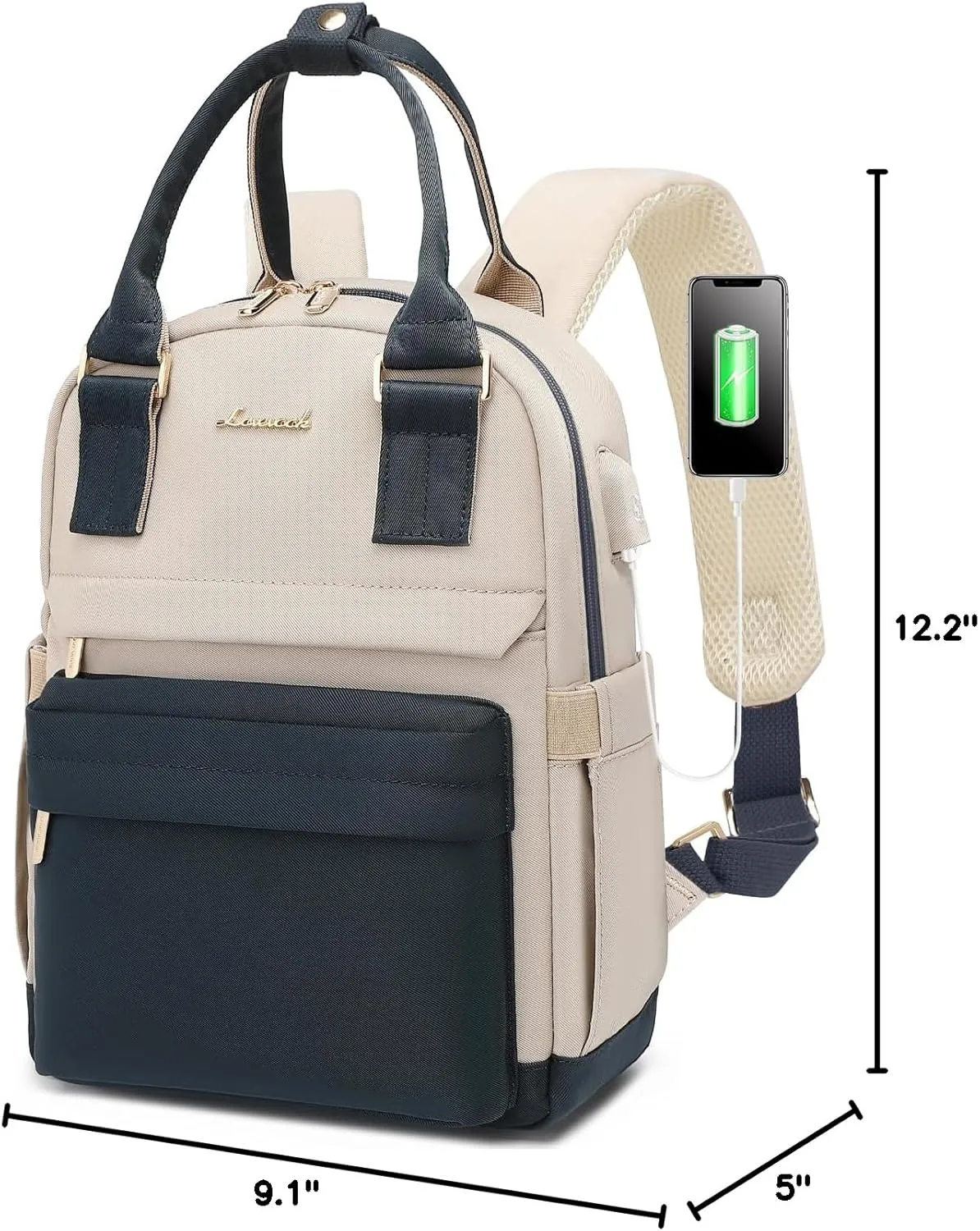 LOVEVOOK Mini Backpack for Women Stylish Waterproof Backpack Purse with USB Port, Cute Daypack for College Travel Party