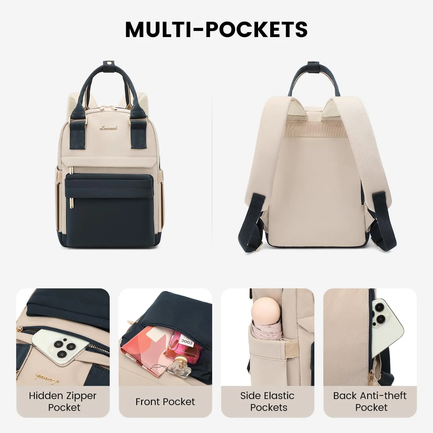 LOVEVOOK Mini Backpack for Women Stylish Waterproof Backpack Purse with USB Port, Cute Daypack for College Travel Party