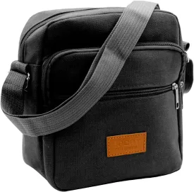 Messenger Bag for Man, Commuting Canvas Crossbody Bag with 3-Layer Zipper, Satchel Bag for Business Bag