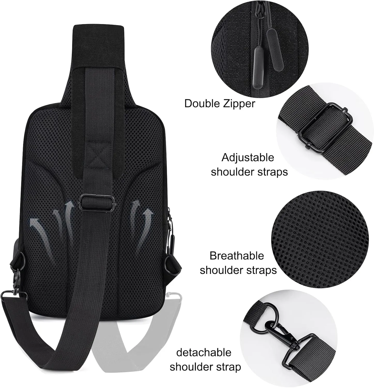 Messenger Bag Sling Bag Crossbody Shoulder Bag for Men Women Travel Work Satchel Bags