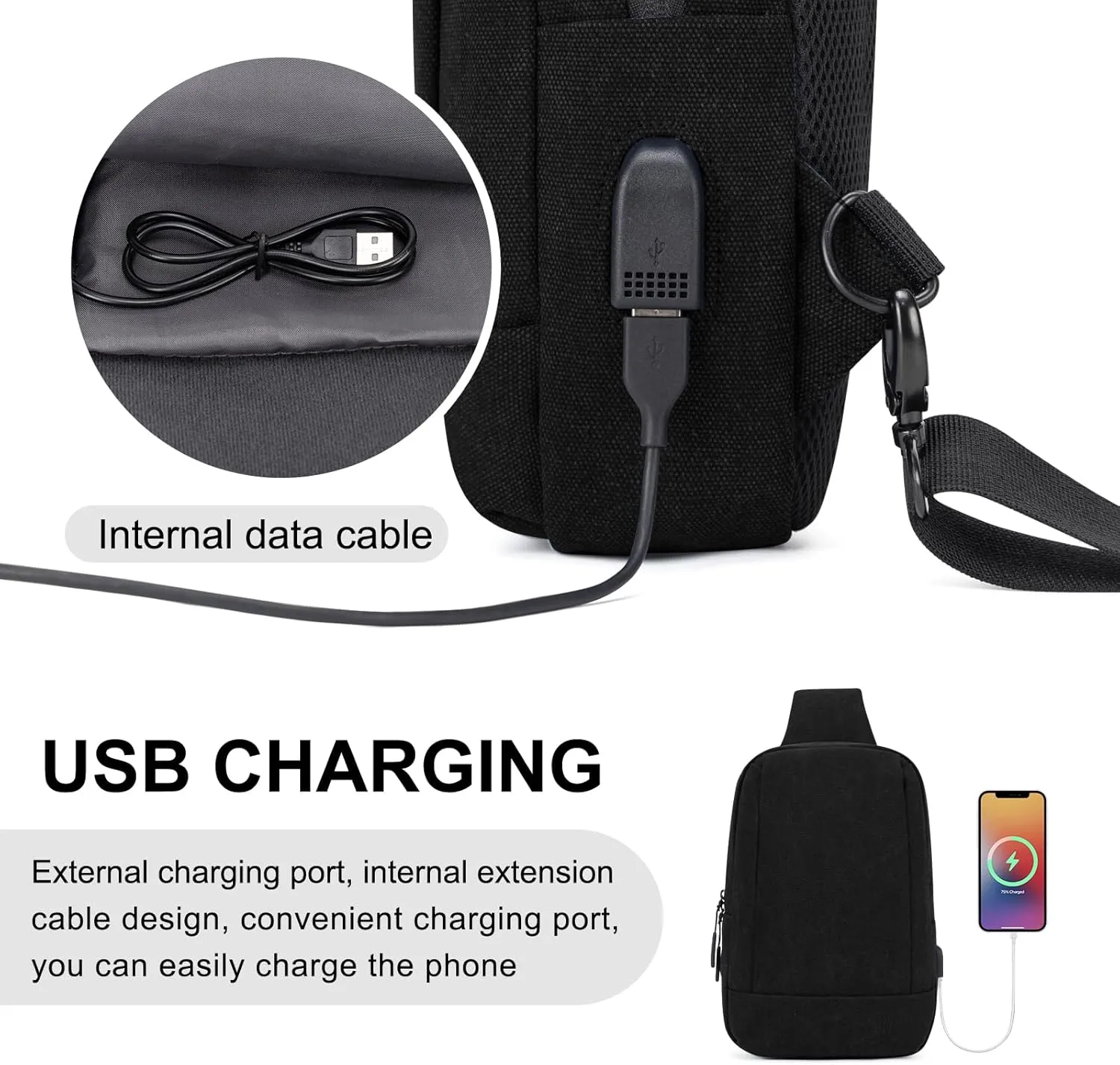 Messenger Bag Sling Bag Crossbody Shoulder Bag for Men Women Travel Work Satchel Bags