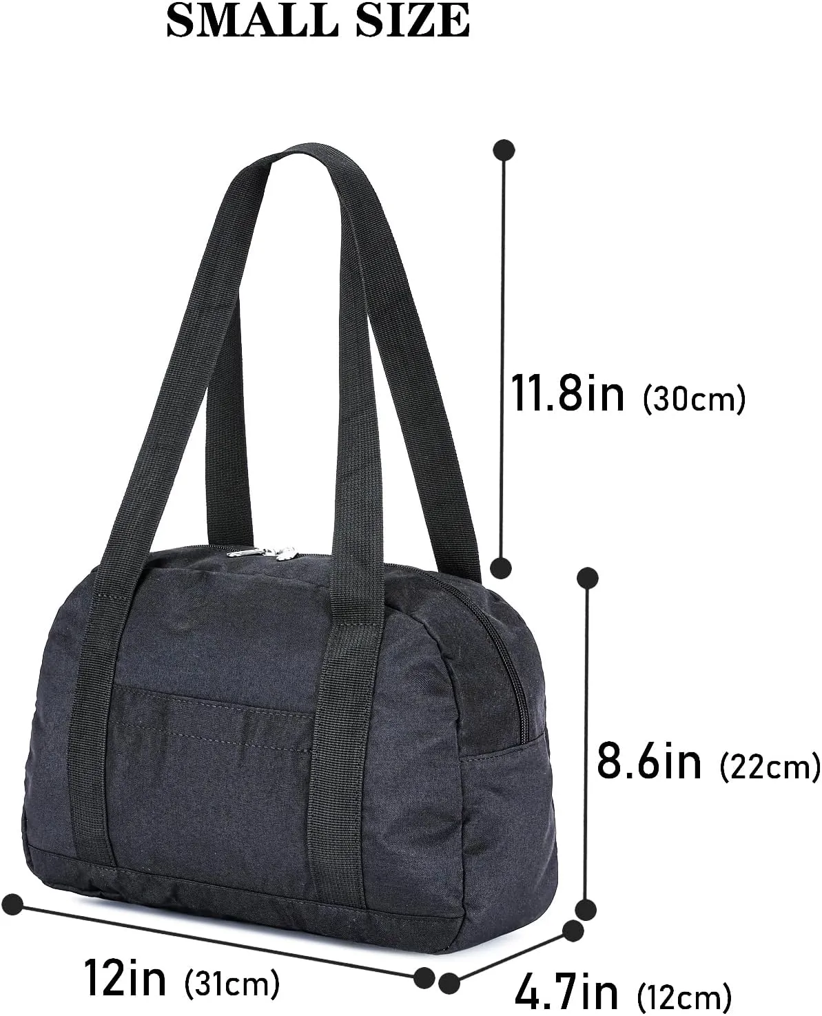 Mini Gym Bag for Women Girls, 12 inch Small Gym Tote Bag, Lightweight Carry On Bag, Small Duffle Bag for Travel Sports