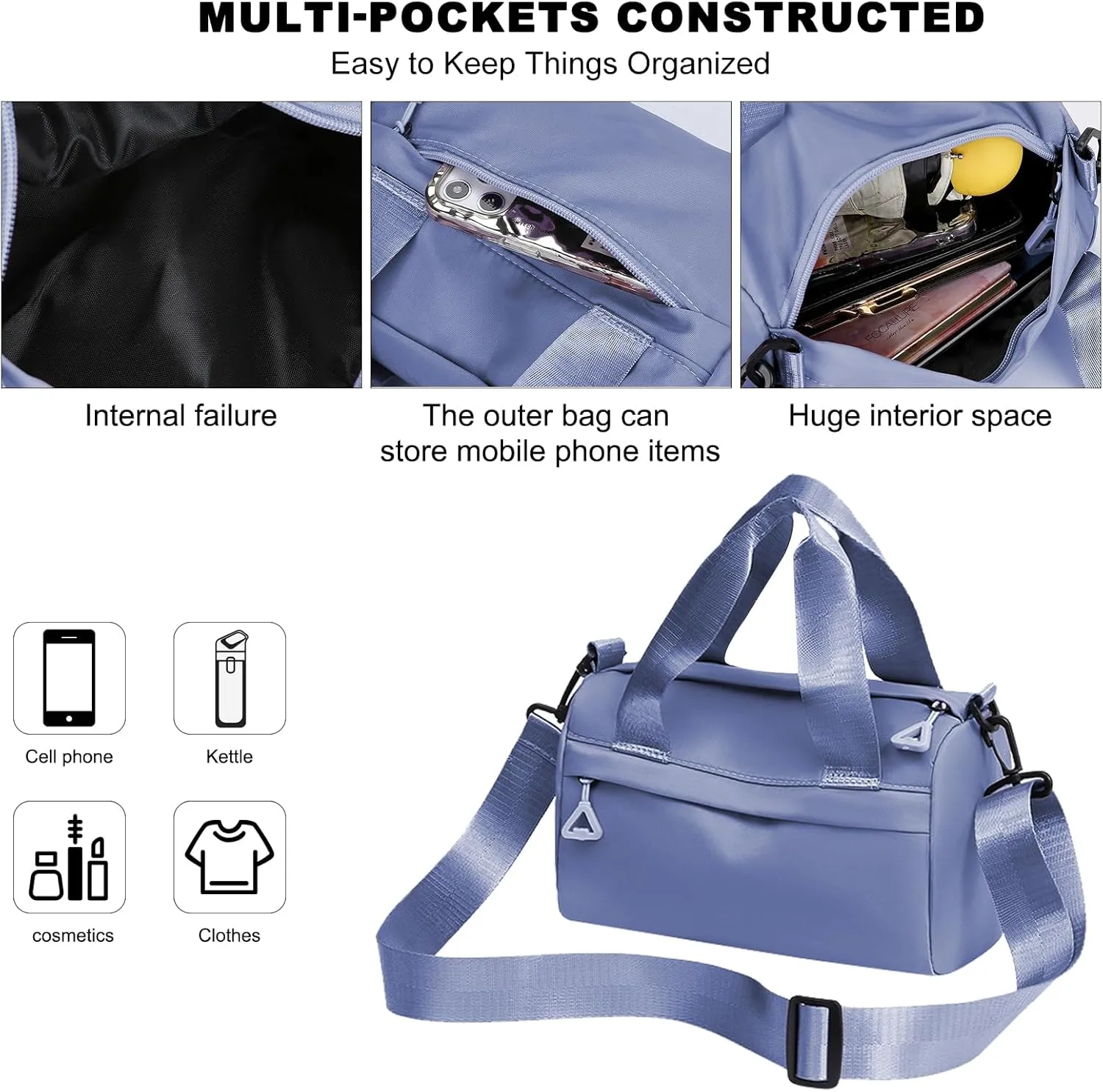 Mini Gym Bag Waterproof Gym Tote Bag Portable Fitness Shoulder Bag for Sports Travel