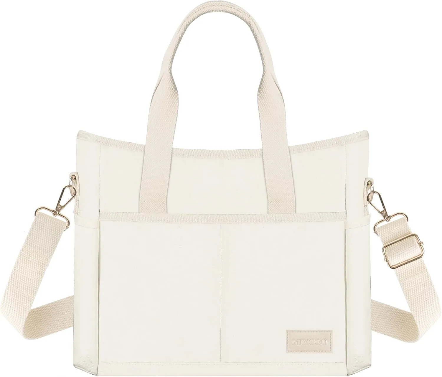 MIYCOO Beach Bag, Tote Bag for Women with Trolley Sleeve Large Canvas Tote Bag Waterproof Sandproof for Travel Work Gym