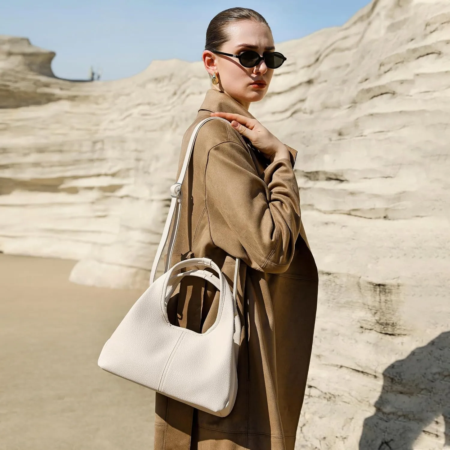 MYHOZEE Crossbody Purses for Women, Leather Handbags Designer Shoulder Tote Bag Ladies Satchel Bags