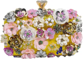 Party Clutches Fancy Floral Clutch Evening Bag Purses for Women Beaded Flower Clutch Purse Handbag Wedding Guest Dress
