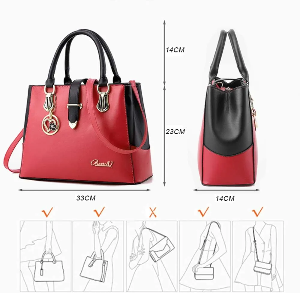 Purses and Handbags for Women Tote Shoulder Crossbody Bags with Long Strap Detachable